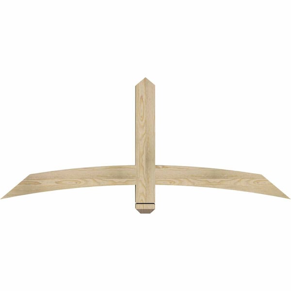 Ekena Millwork Bellingham Rough Sawn Timber Gable Bracket, Douglas Fir, 60"W x 25"H x 4"D x 4"F, 10/12 Pitch GBW060X25X0404BEL00RDF - main